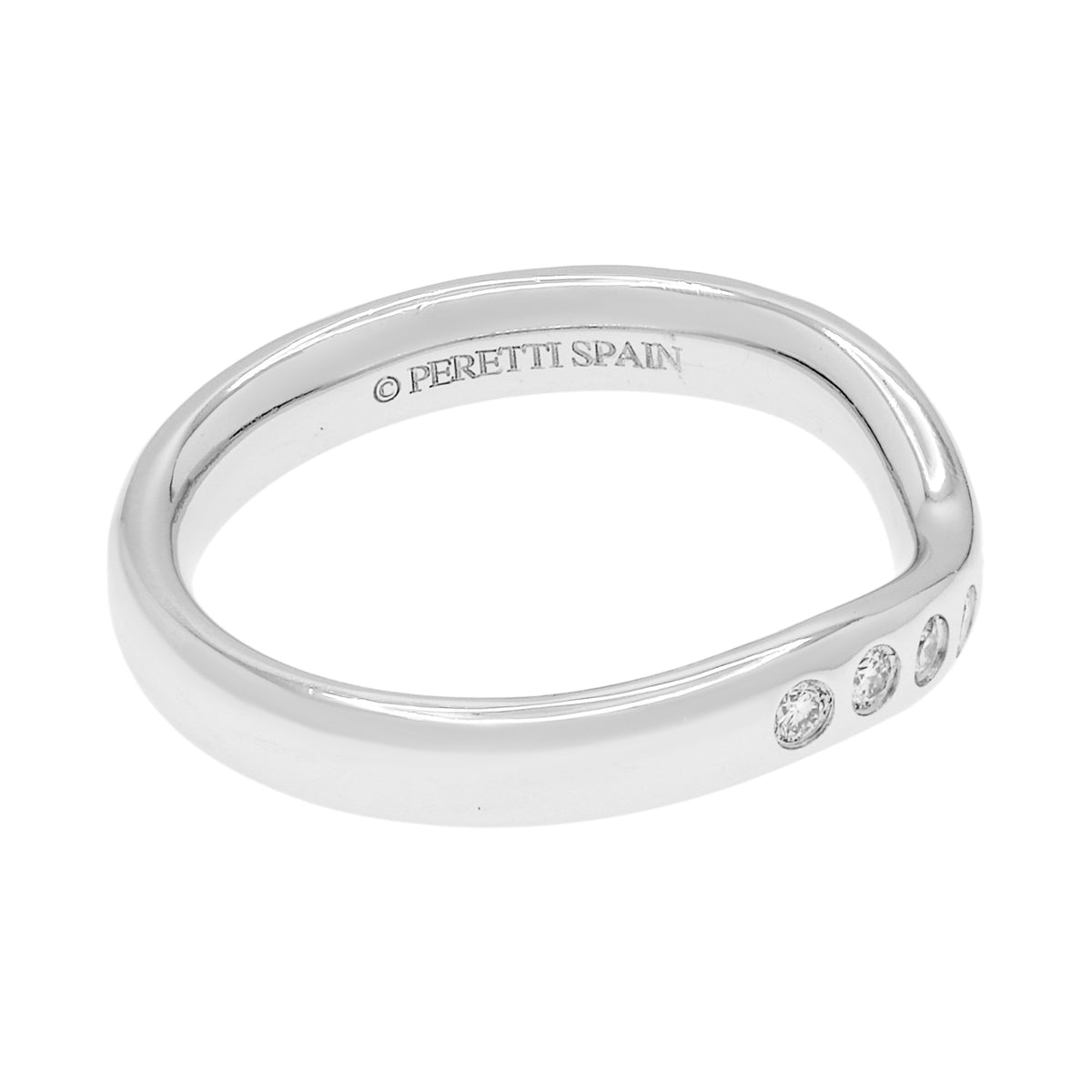 Tiffany & Co. Platinum Diamond Elsa Peretti Wedding Band Ring Designer Jewellery Tiffany and Co