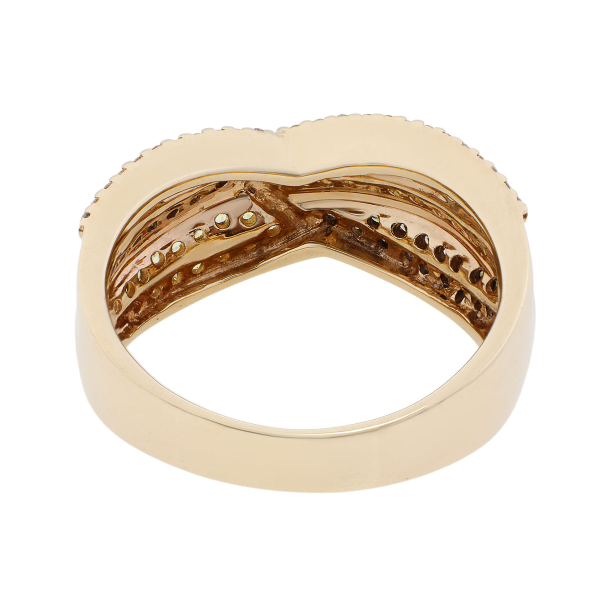 14K Yellow Gold 1.17 Carat Fancy Yellow & Brown Diamonds Fine Jewellery Modaselle