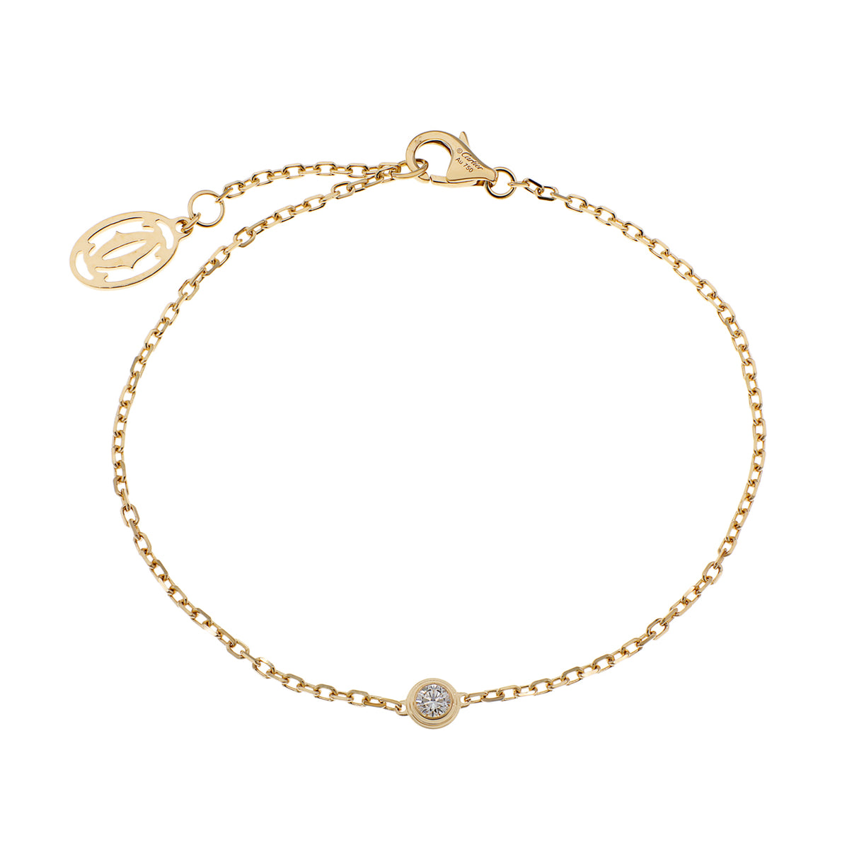 Cartier 18K Yellow Gold Diamond Small d'Amour Bracelet Designer Jewellery Modaselle