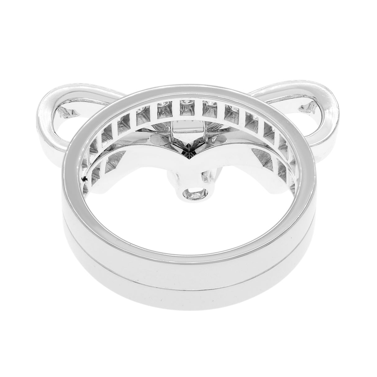 Chanel 18K White Gold Diamond Ruban Ring Designer Jewellery Chanel