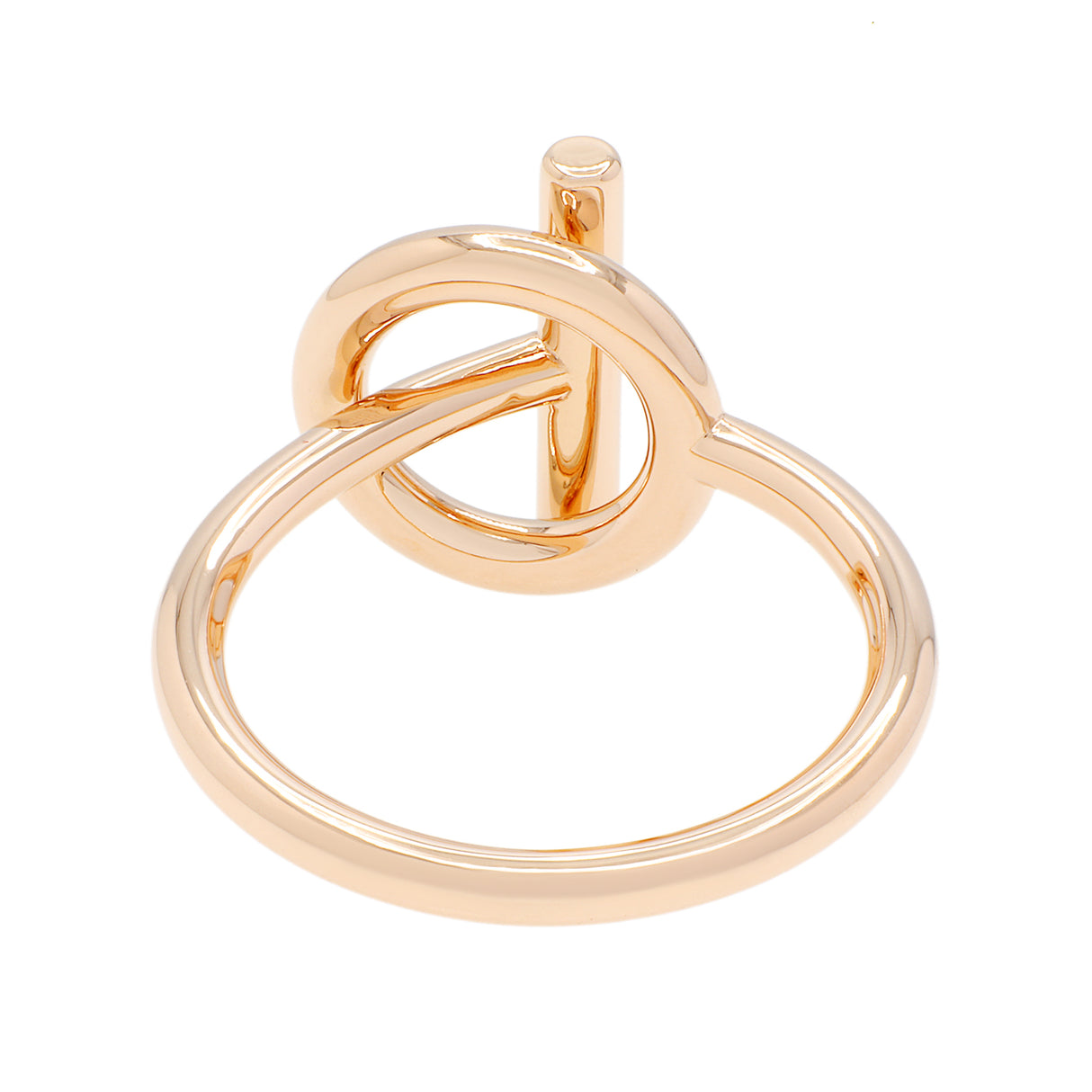 Hermes 18K Rose Gold Diamond Small Echappee Ring Designer Jewellery Hermes