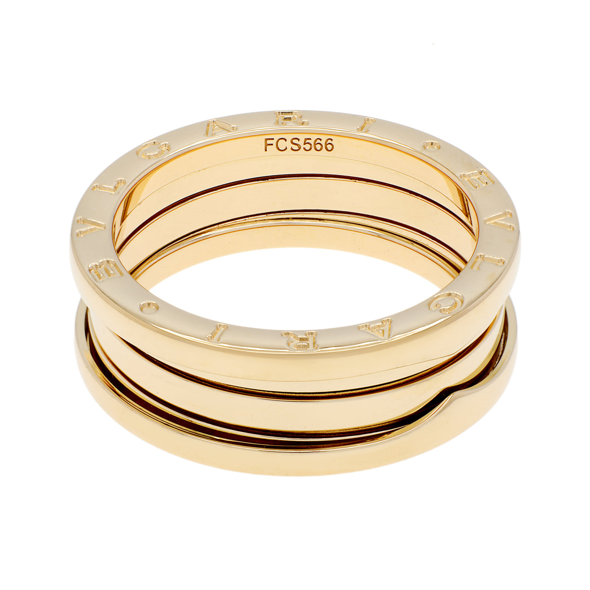Bulgari 18K Yellow Gold B.zero1 Three-Band Ring Designer Jewellery Bulgari