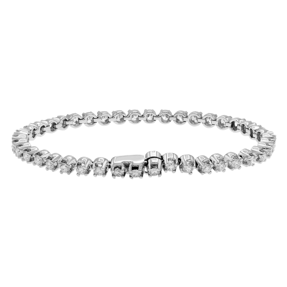 18K White Gold 3.05 Carat Tennis Bracelet Fine Jewellery Modaselle