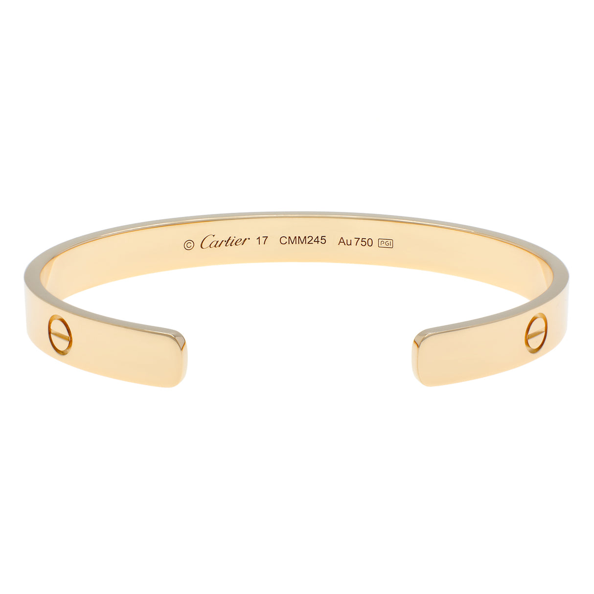 Cartier 18K Yellow Gold Love Bracelet Designer Jewellery Cartier