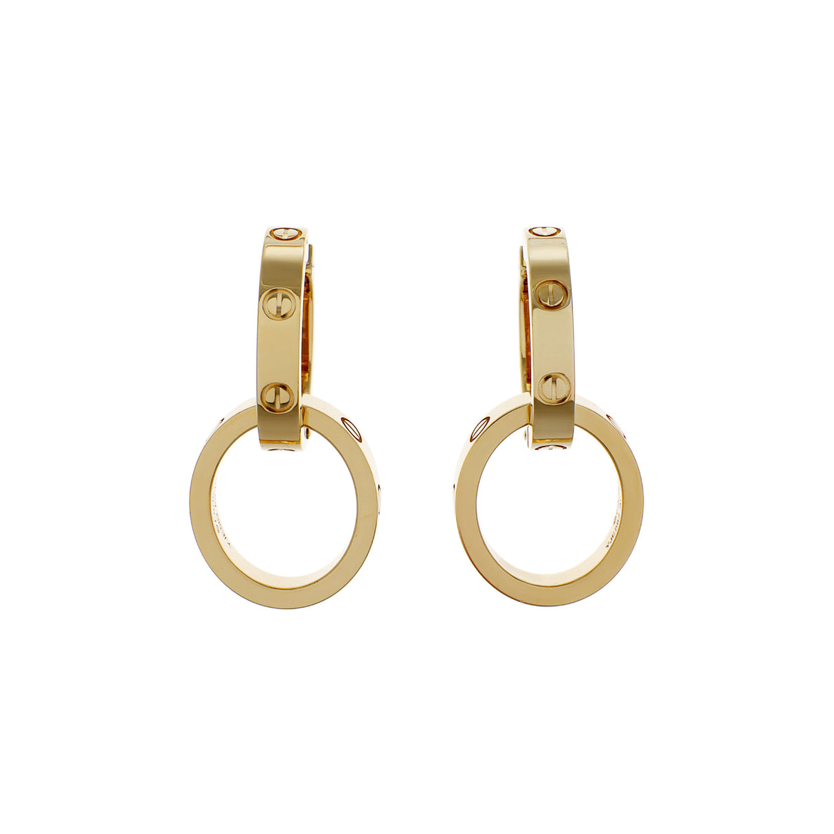 Cartier 18K Yellow Gold Multiwear Love Earrings Designer Jewellery Cartier