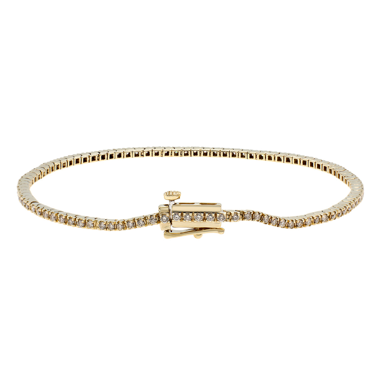 10K Yellow Gold 1.00 Carat Tennis Bracelet Fine Jewellery Modaselle