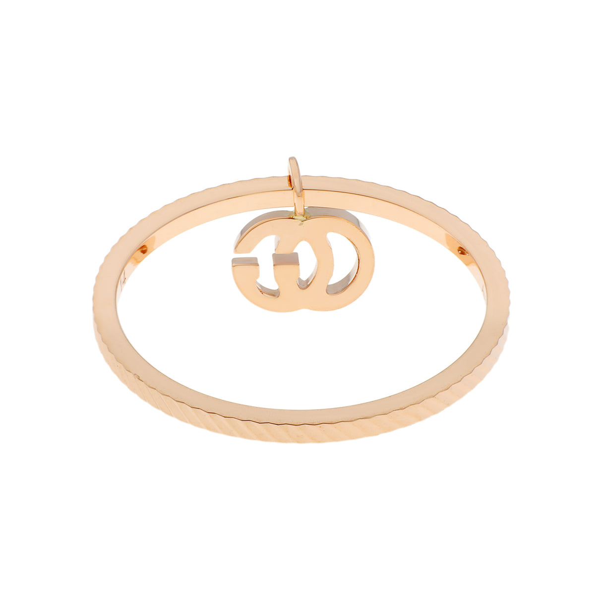 Gucci 18K Rose Gold GG Running Charm Ring Designer Jewellery Gucci