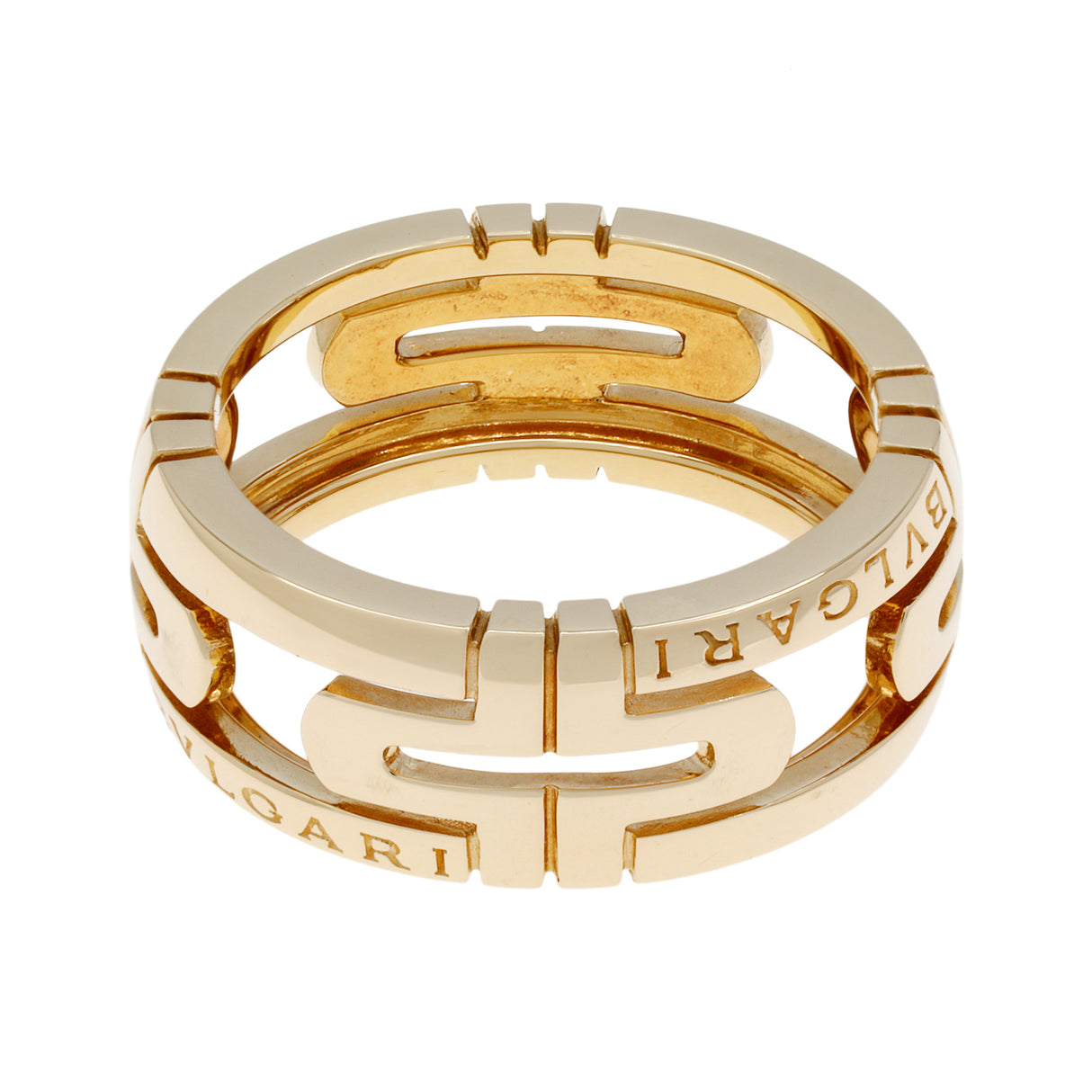 Bulgari 18K Yellow Gold Parentesi Ring Designer Jewellery Bulgari