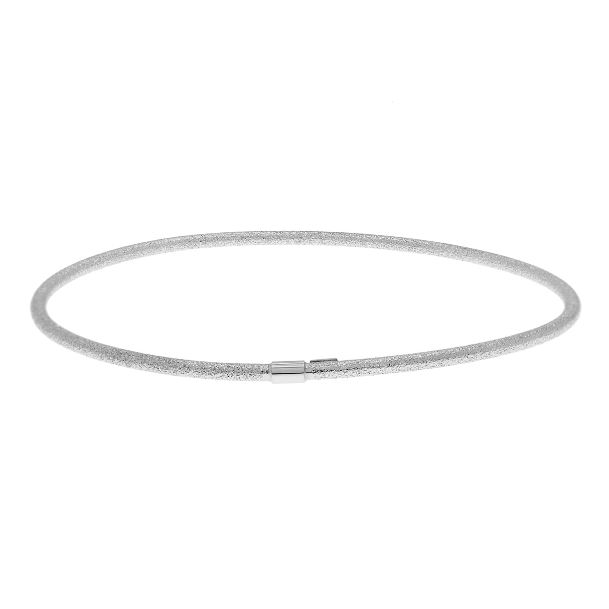14K White Gold Blasted Bangle Fine Jewellery Modaselle