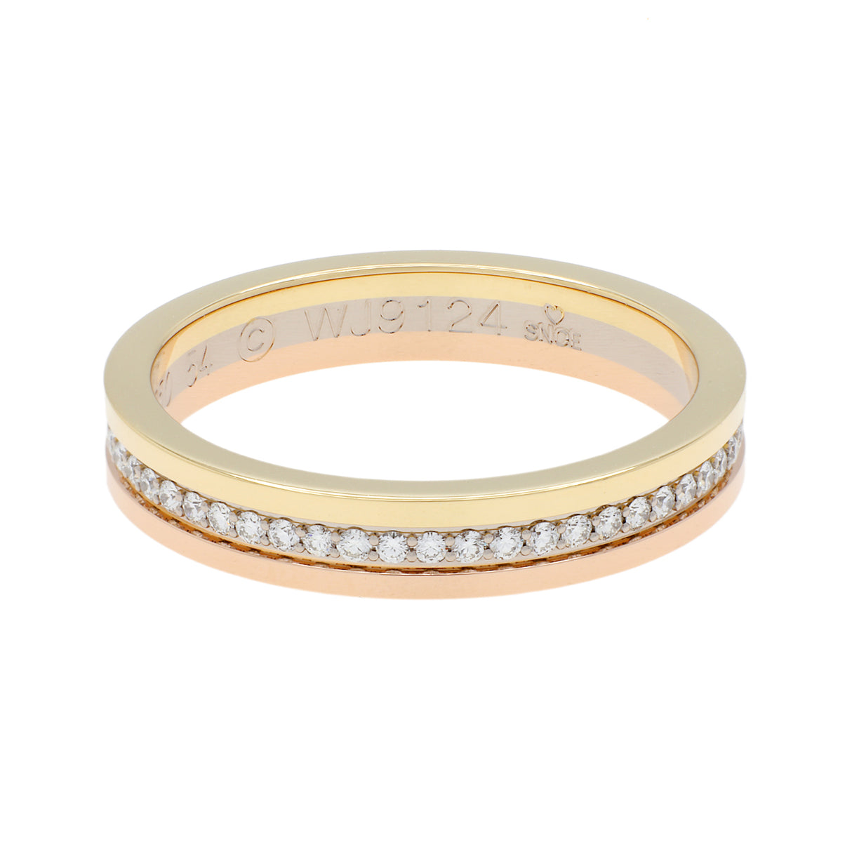 Cartier 18K White Yellow Rose Gold Diamond Vendome Louis Cartier Wedding Band Ring Designer Jewellery Cartier