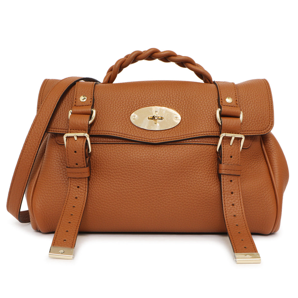 Mulberry Chestnut Grained Calfskin Medium Alexa Handbags Mulberry