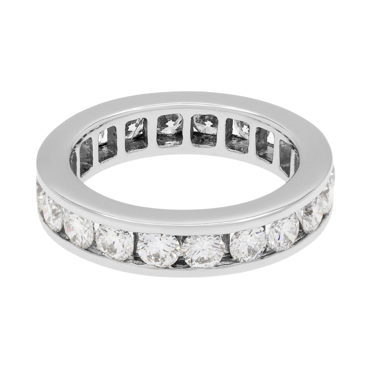 Platinum 2.00 Carat Diamond Channel Set Eternity Ring Fine Jewellery Modaselle