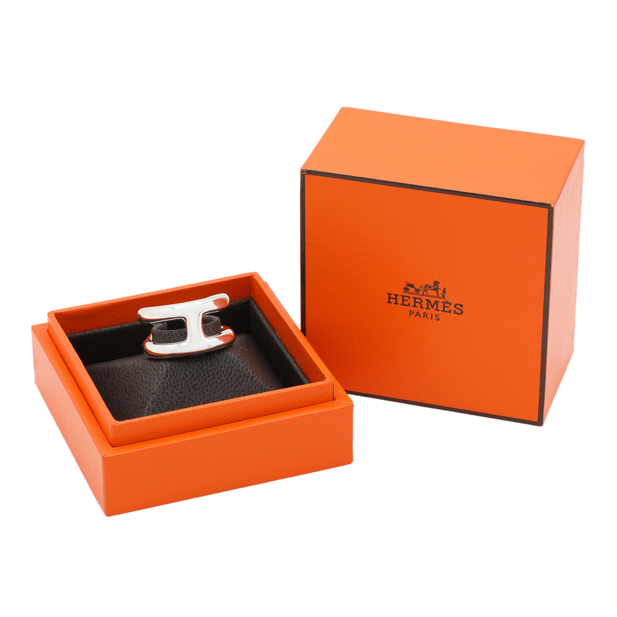 Hermes Sterling Silver Large Osmose Ring Designer Jewellery Hermes