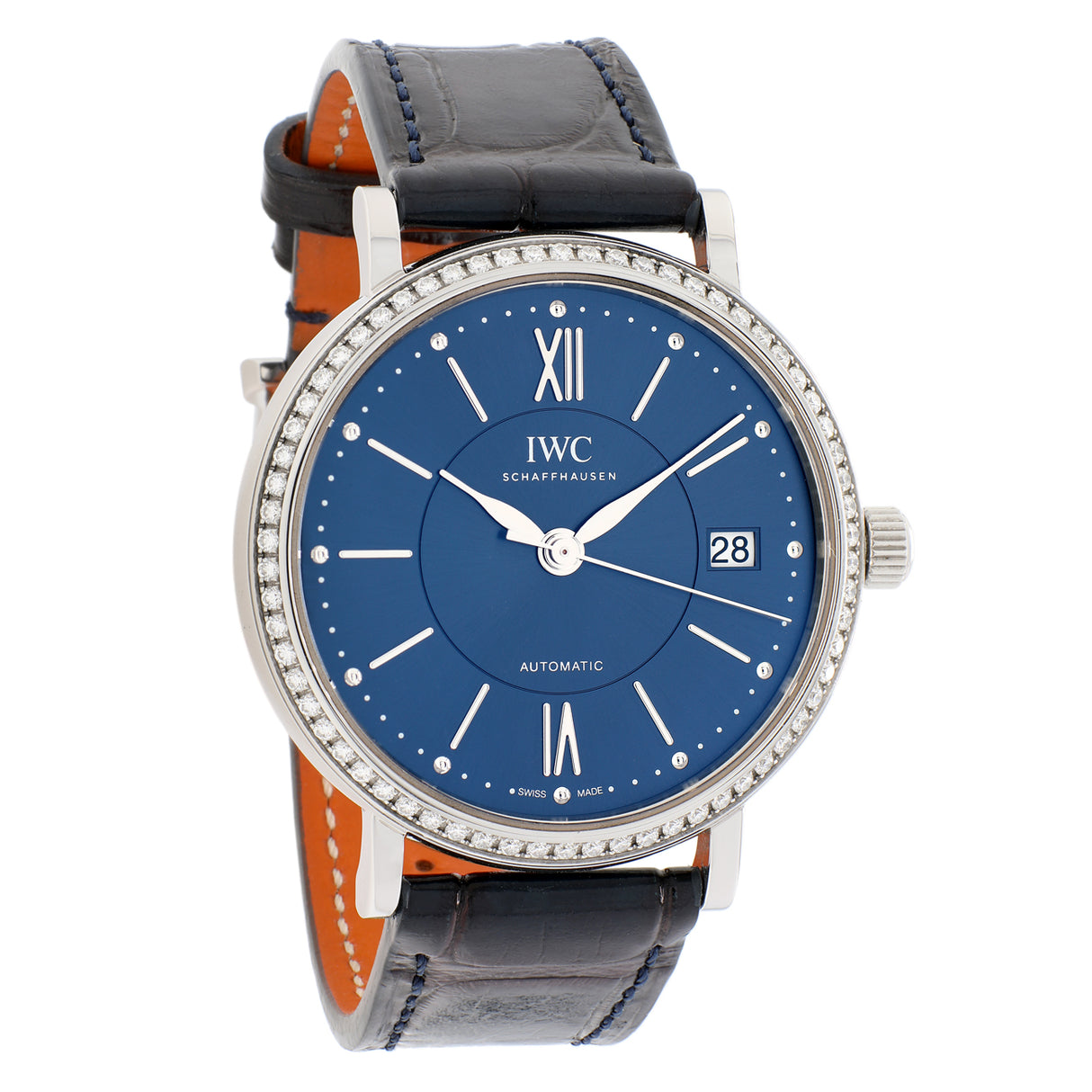 IWC Stainless Steel Diamond Portofino 37mm Automatic IW458111 Watches IWC