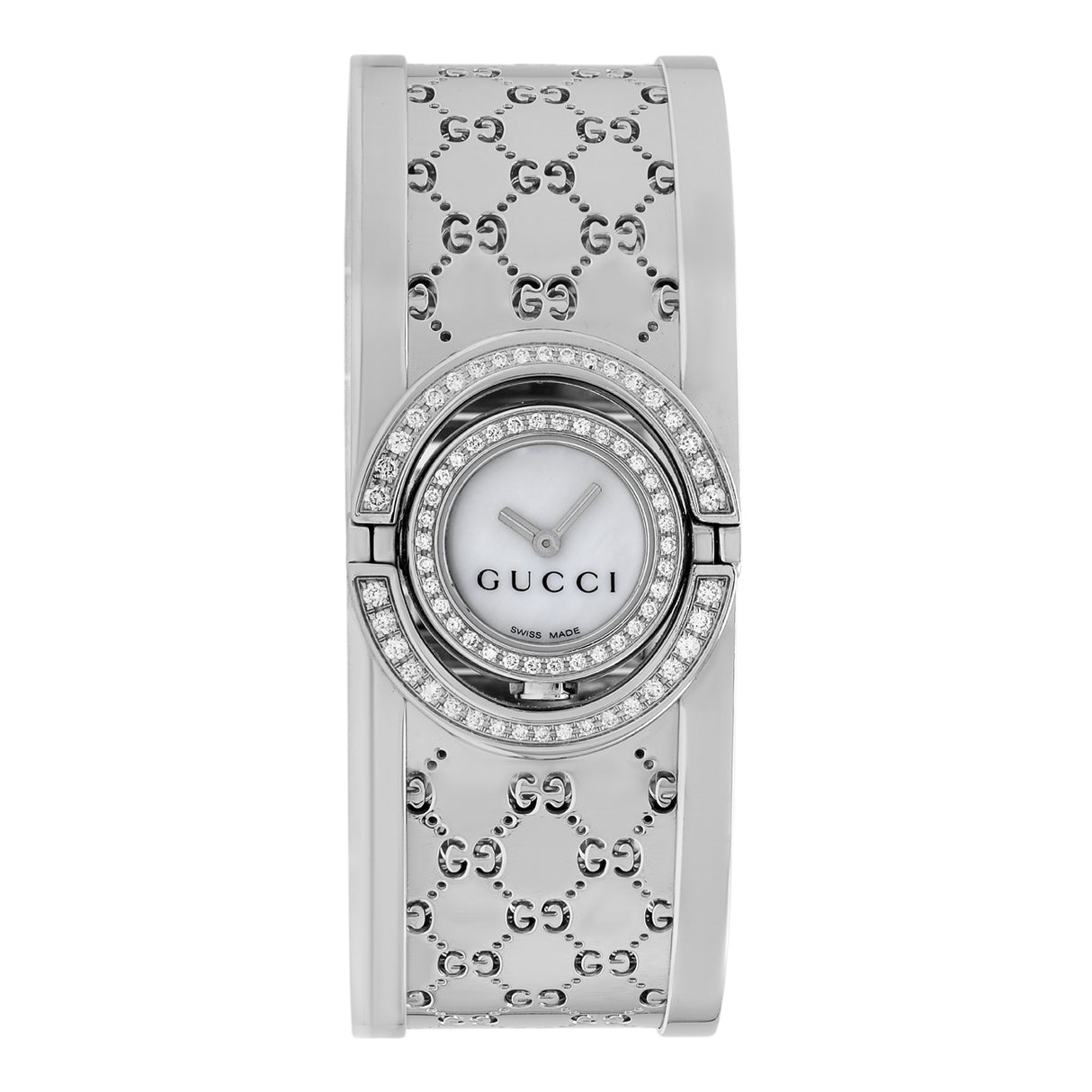 Gucci Stainless Steel Diamond Twirl 112 Quartz Watch Watches Gucci