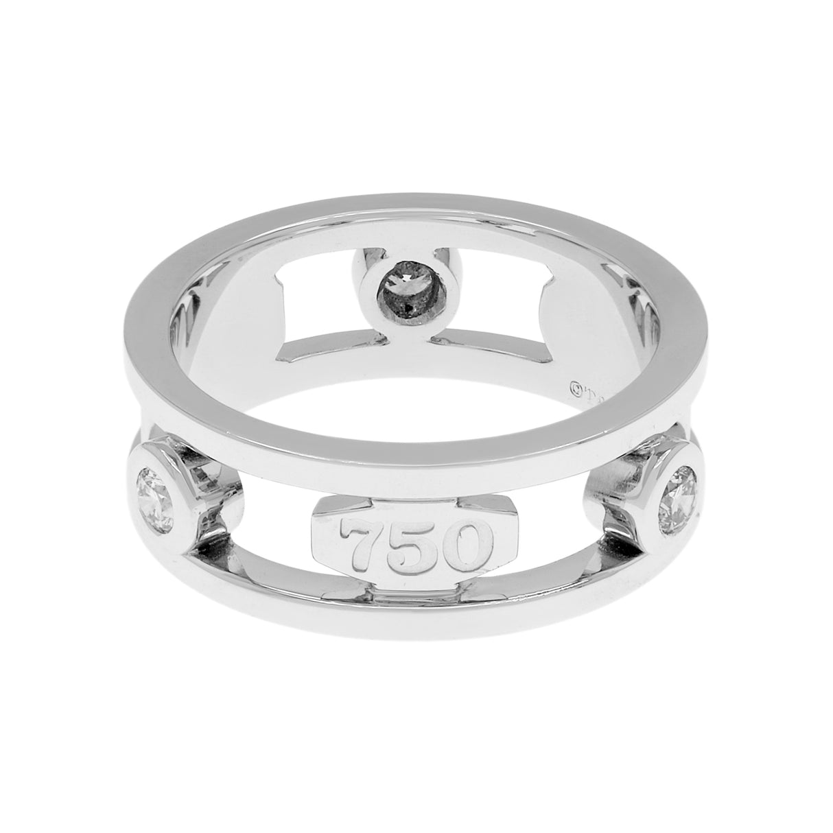 Tiffany & Co. 18K White Gold Diamond 1837 Element Ring Designer Jewellery Tiffany and Co