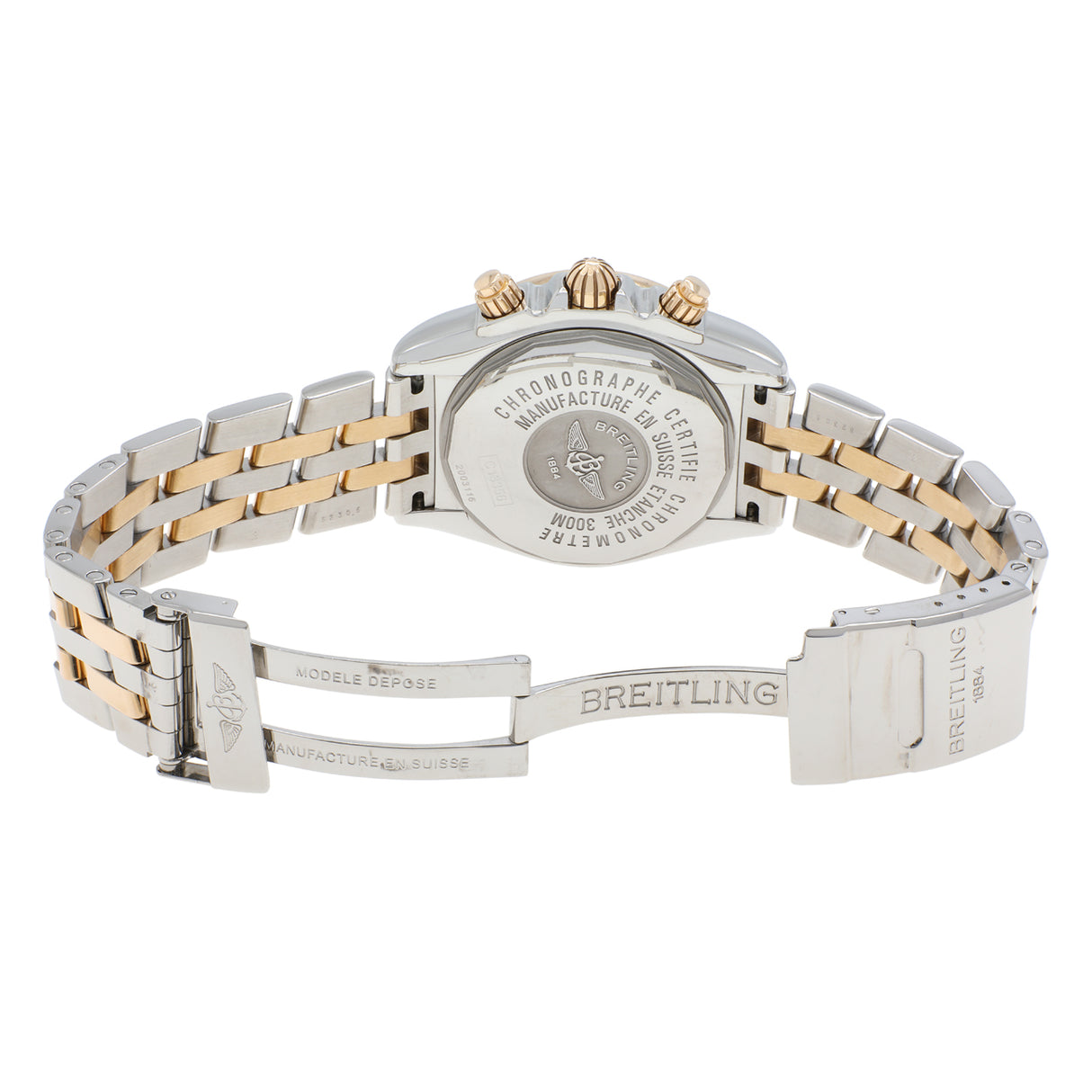 Breitling 18K Yellow Gold Stainless Steel Chronomat Evolution C13356 Watches Breitling