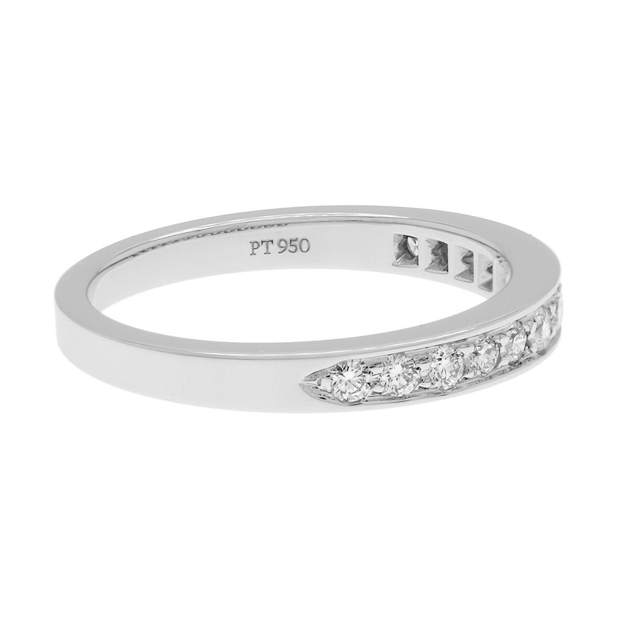 Tiffany & Co. Platinum Diamond Legacy Half Eternity Band Designer Jewellery Tiffany and Co