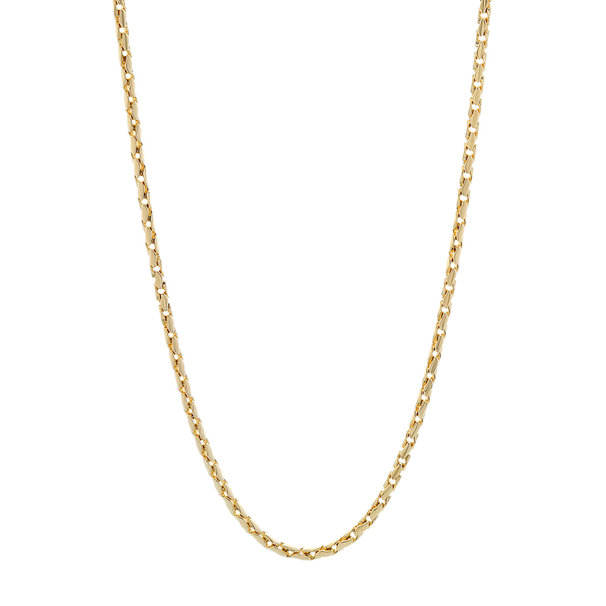 David Yurman 18K Yellow Gold 5mm Fluted Chain Necklace Designer Jewellery David Yurman