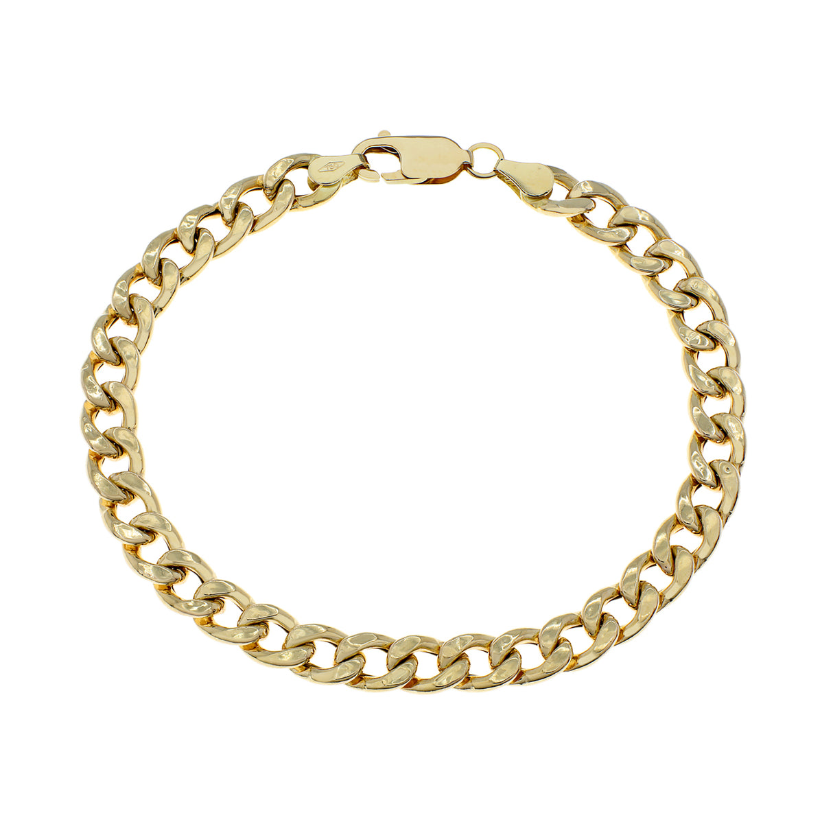 18K Yellow Gold Curb Link Bracelet Fine Jewellery Modaselle