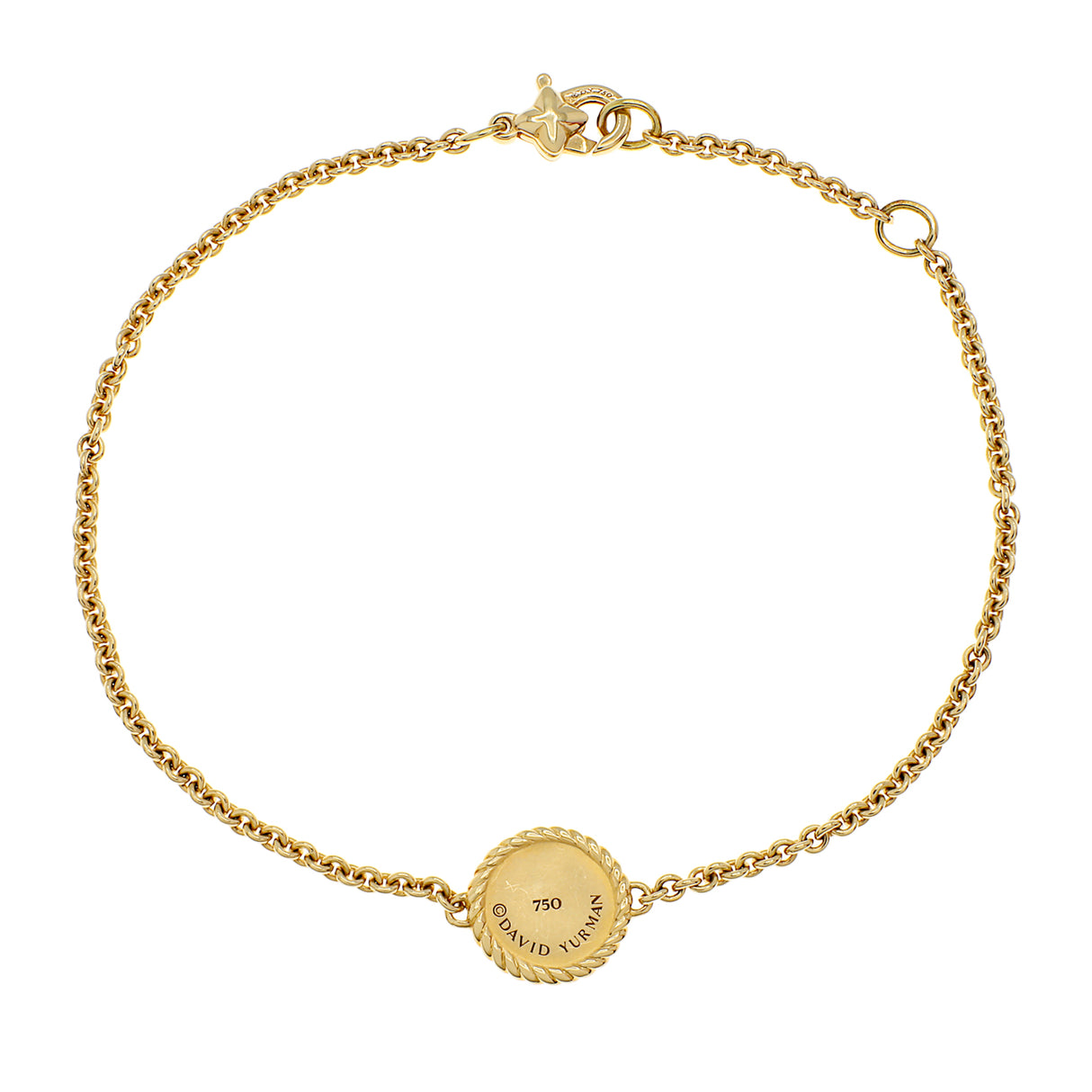 David Yurman 18K Yellow Diamond Sapphire Evil Eye Bracelet Designer Jewellery David Yurman