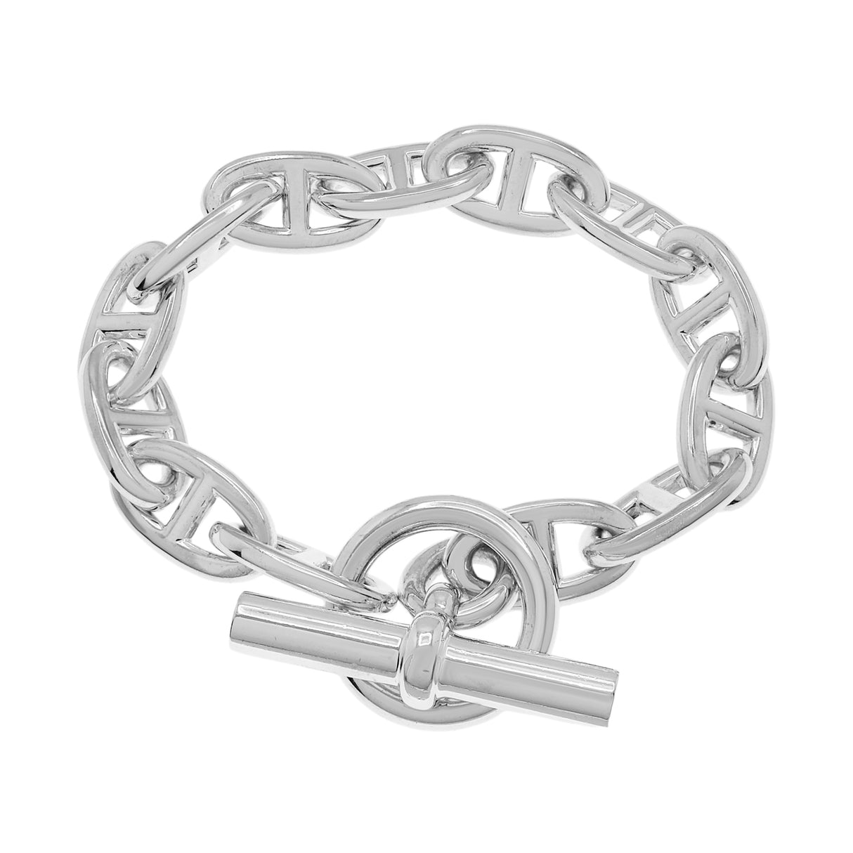 Hermes Sterling Silver Large Chaine d'Ancre Bracelet Designer Jewellery Hermes