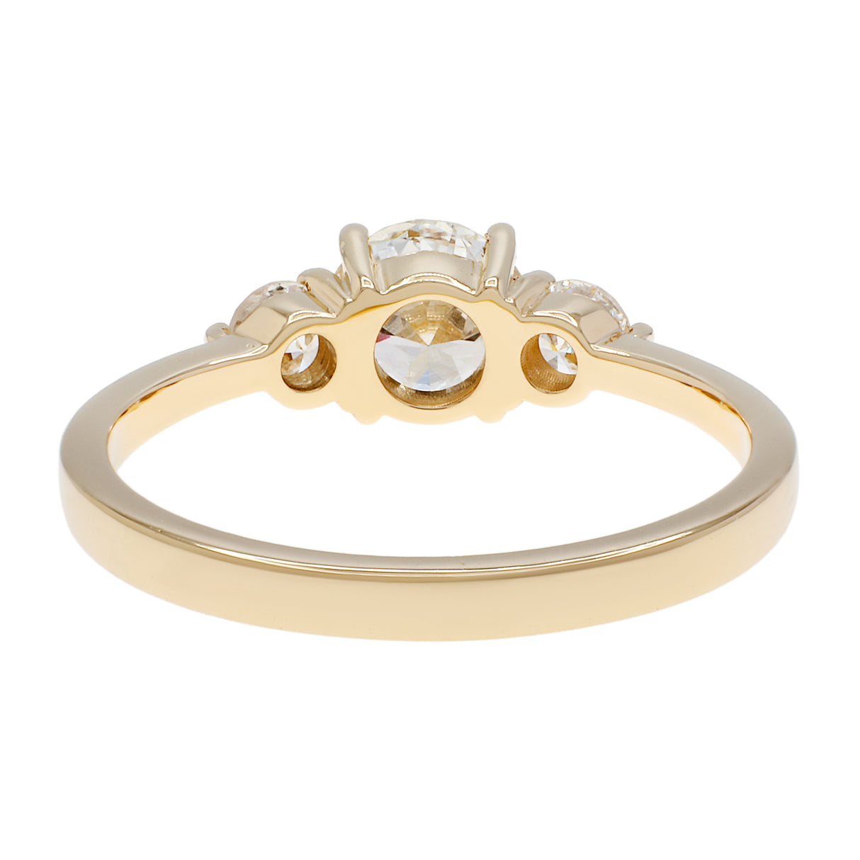 18K Yellow Gold 0.57 Carat Past Present Future Diamond Ring Fine Jewellery Modaselle