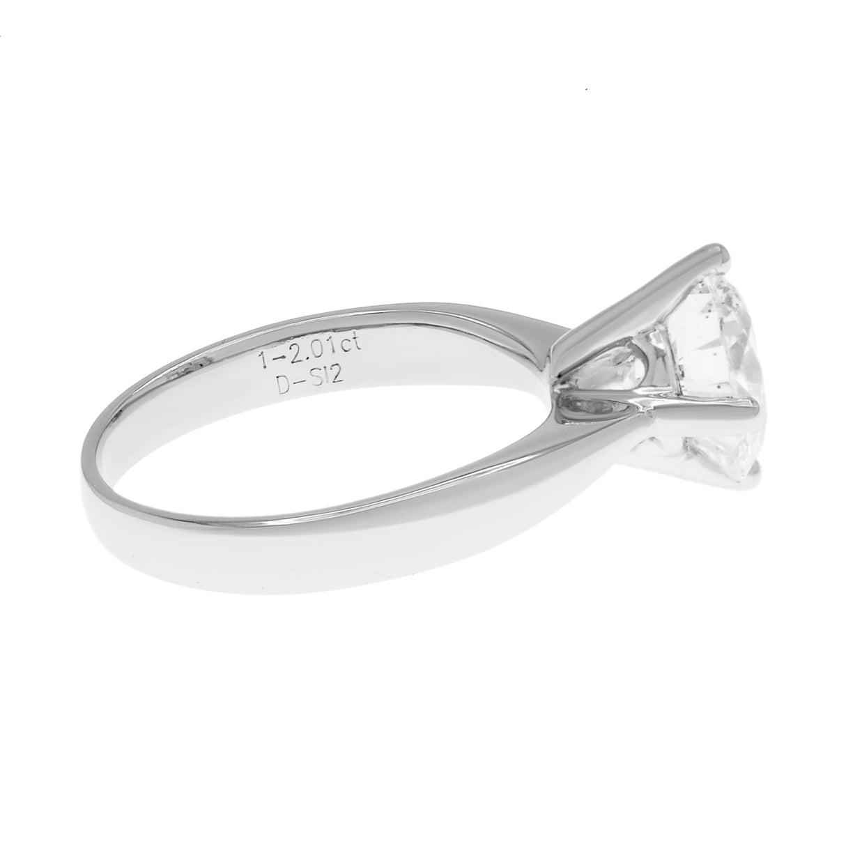 Platinum 2.01 Carat Solitaire Diamond Ring Fine Jewellery Modaselle