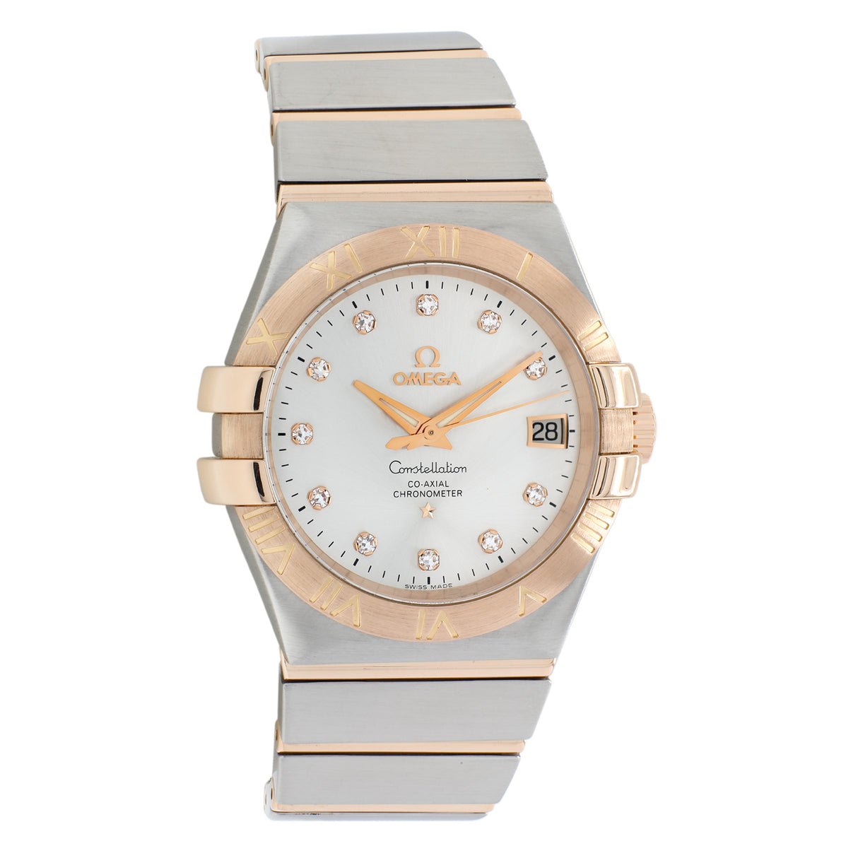 Omega Stainless Steel 18K Rose Gold Constellation 123.20.35.20.52.001 Watches Omega