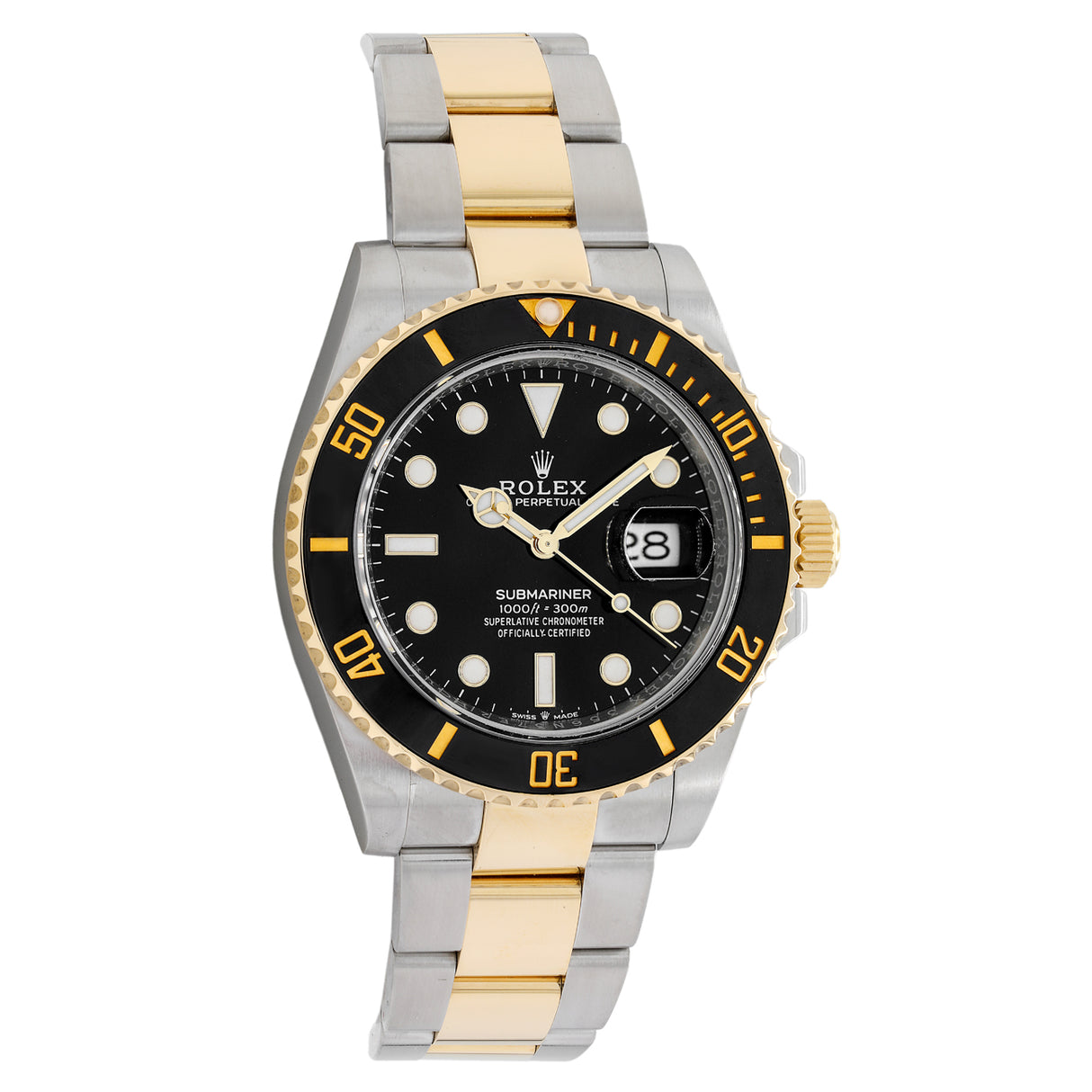 Rolex 18K Yellow Gold Stainless Steel Submariner 126613LN Watches Rolex