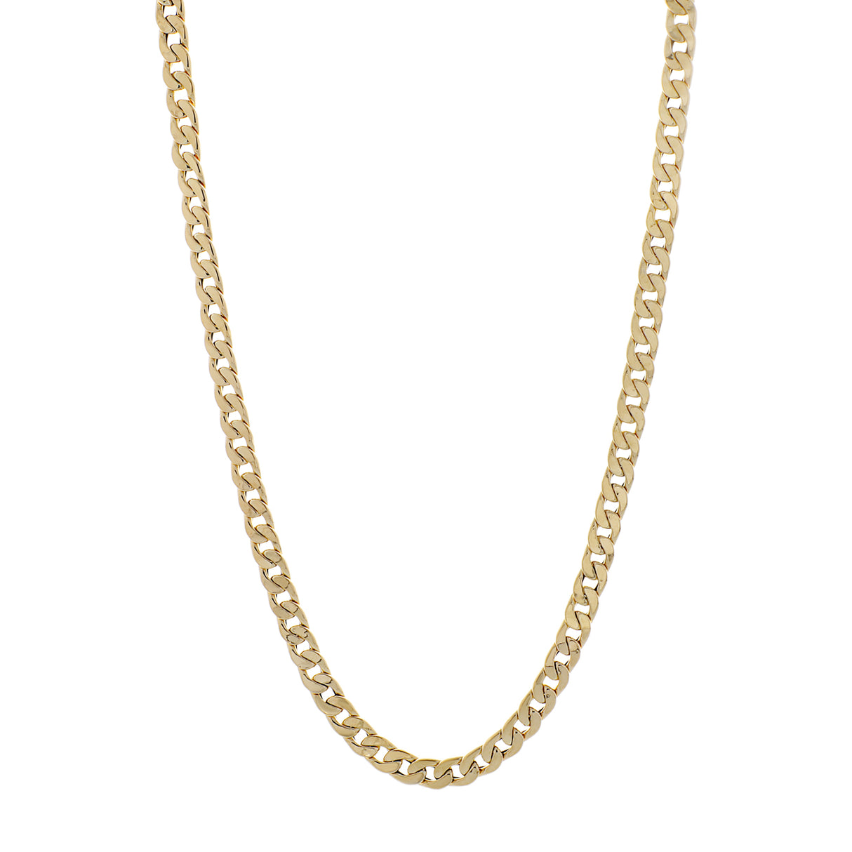 18K Yellow Gold Curb Link Chain Fine Jewellery Modaselle