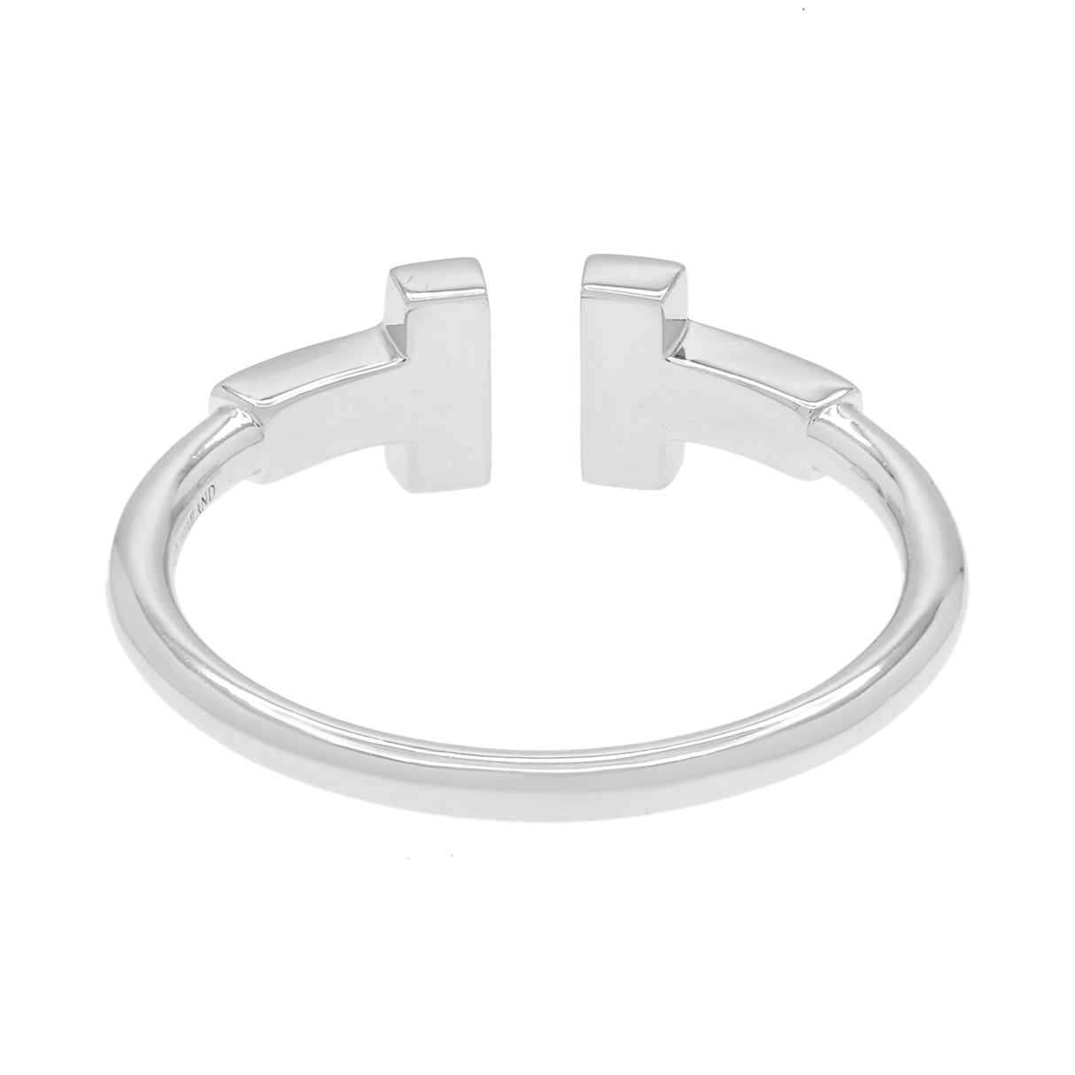 Tiffany & Co. 18K White Gold T Wire Diamond Ring Designer Jewellery Tiffany and Co