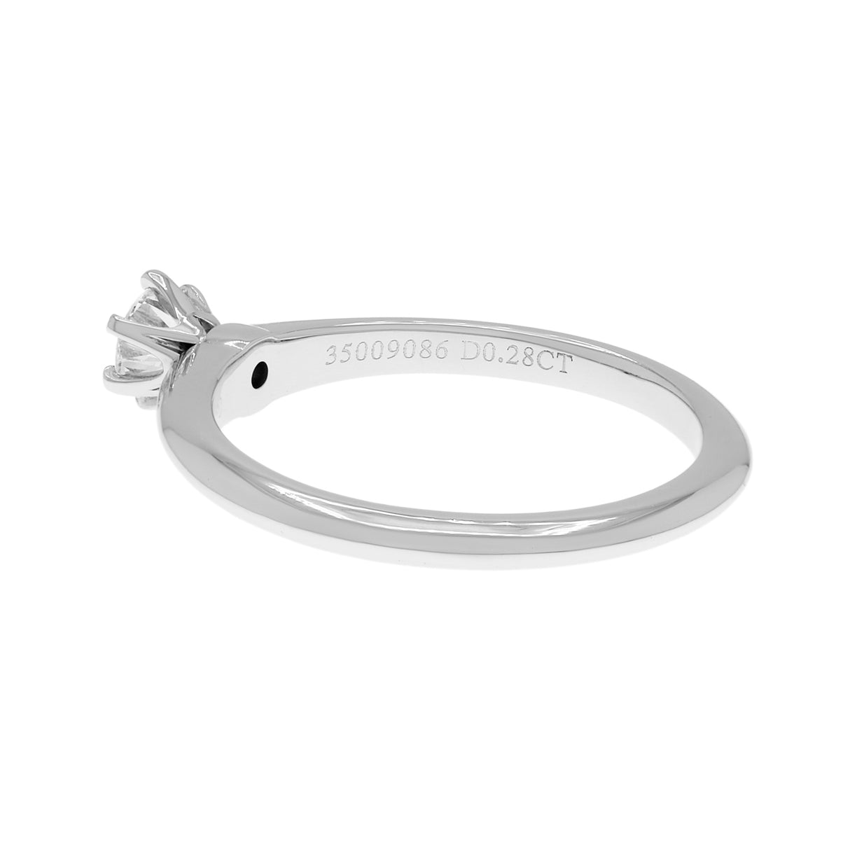 Tiffany & Co. Platinum 0.28 Carat Diamond Solitaire Engagement Ring Designer Jewellery Tiffany and Co