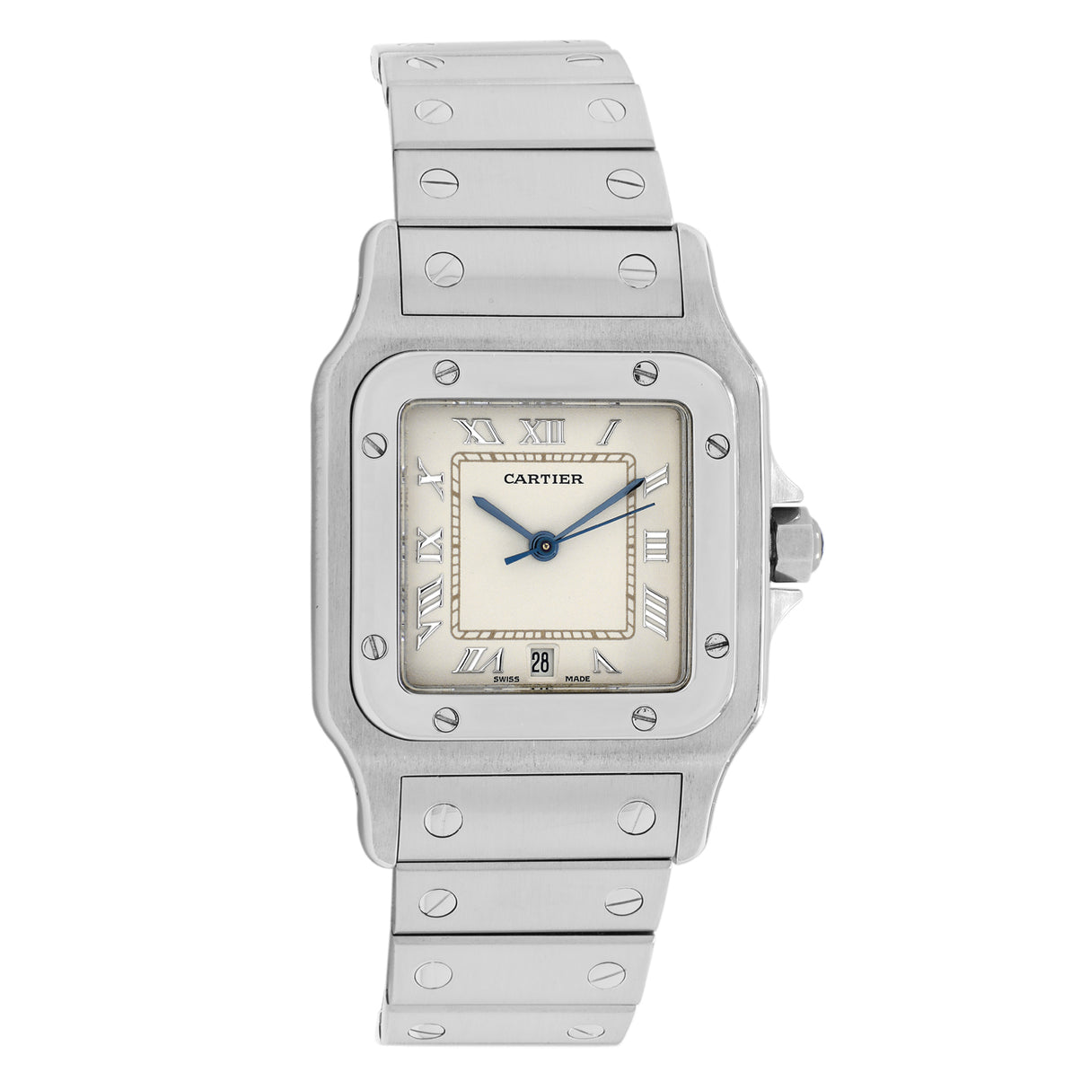 Cartier Stainless Steel Santos Galbee Quartz 987901 Watches Cartier