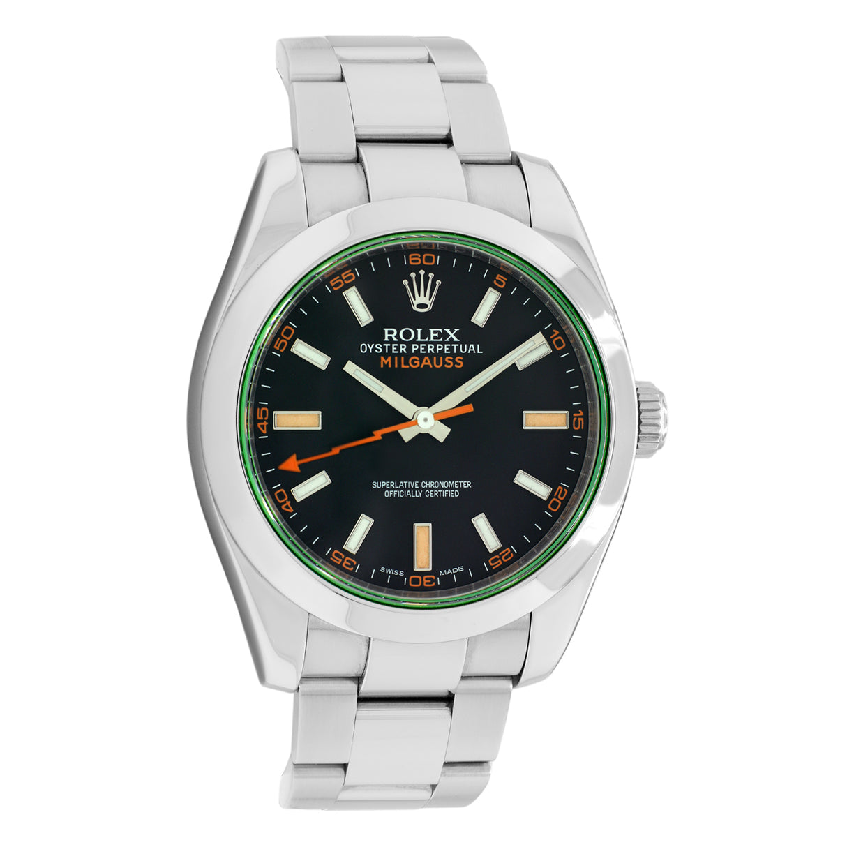 Rolex Stainless Steel Oyster Perpetual Milgauss 116400GV Watches Rolex