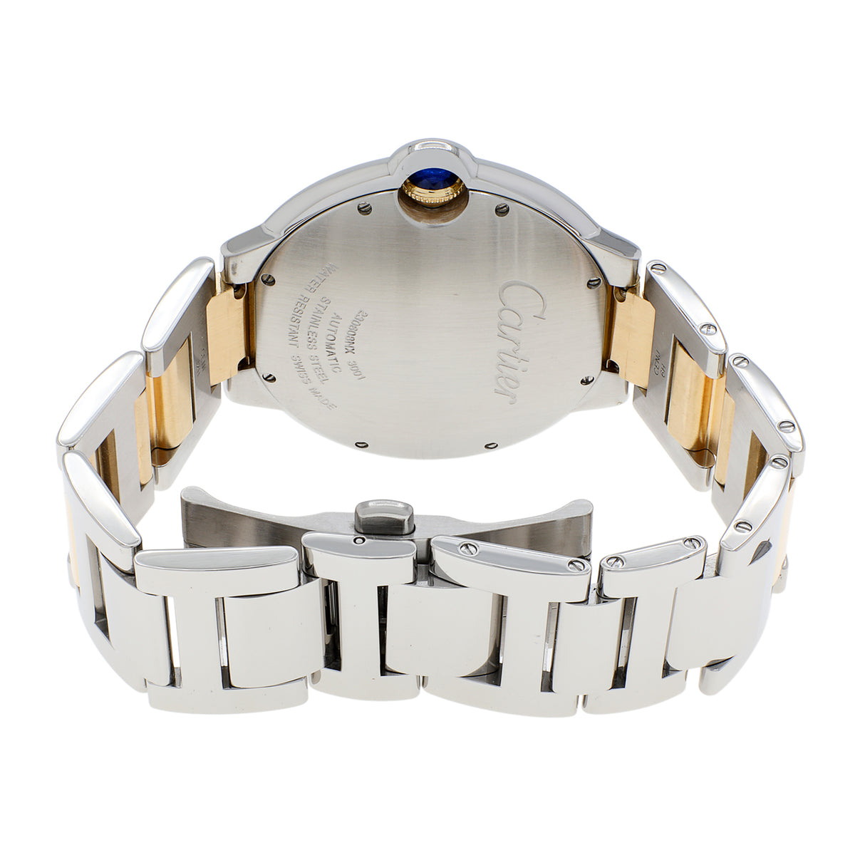 Cartier Stainless Steel 18K Yellow Gold Ballon Bleu 42mm Automatic W69009Z3 Watches Cartier