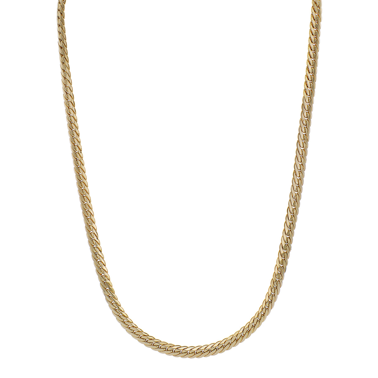 18K Yellow Gold Curb Link Chain Fine Jewellery Modaselle