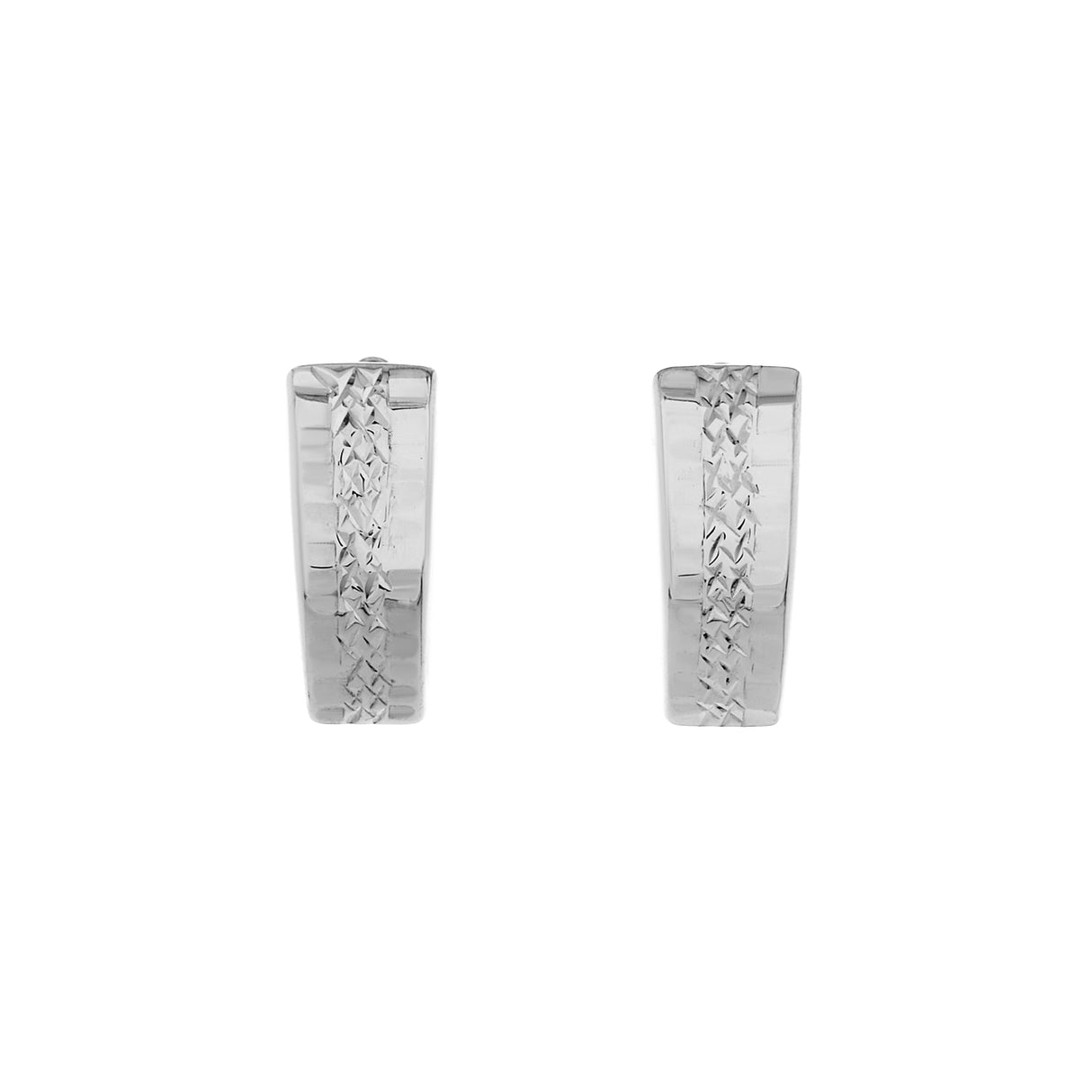 14K White Gold Diamond Cut Earrings Fine Jewellery Modaselle