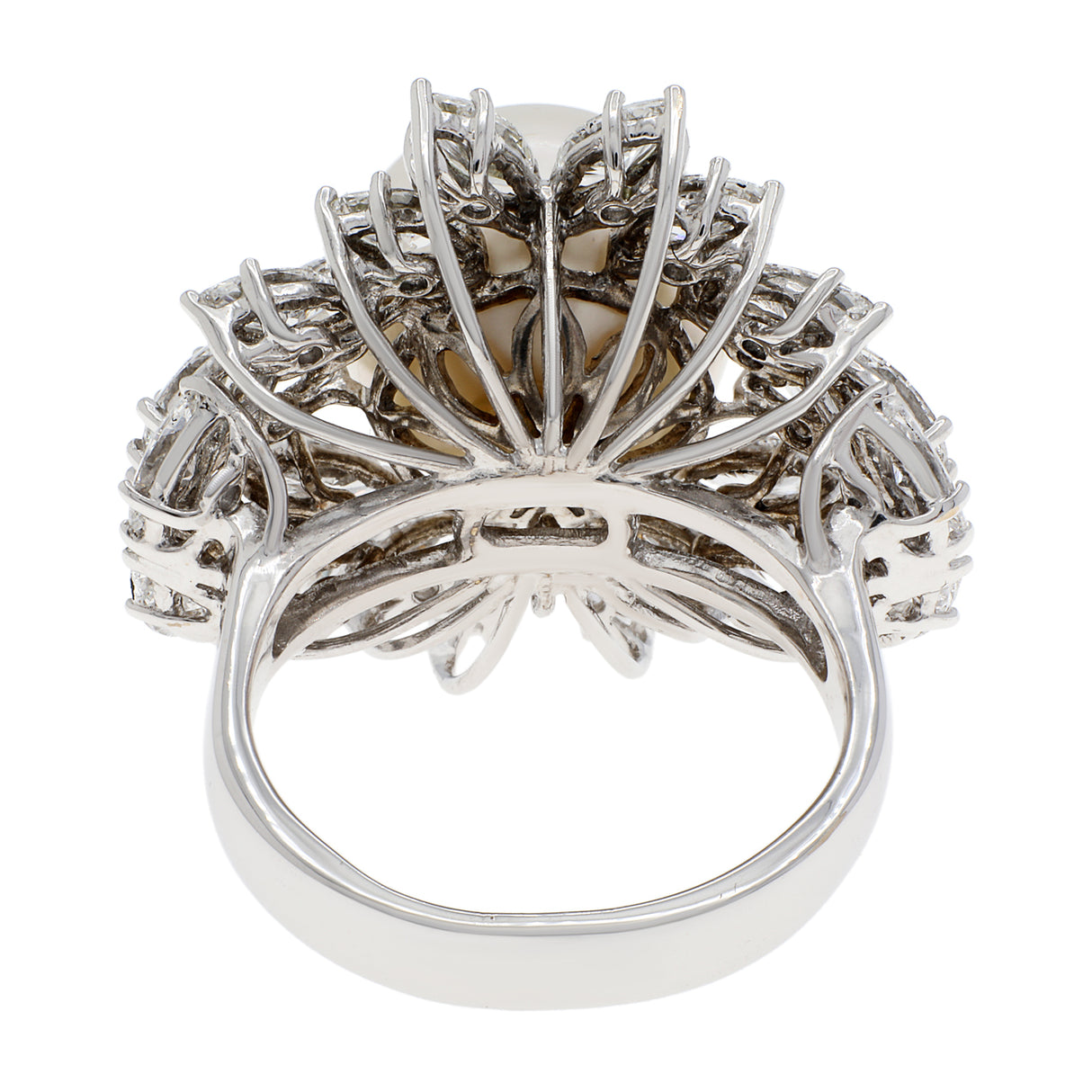 18K White Gold 13.8mm South Sea Pearl Diamond Ring Fine Jewellery Modaselle