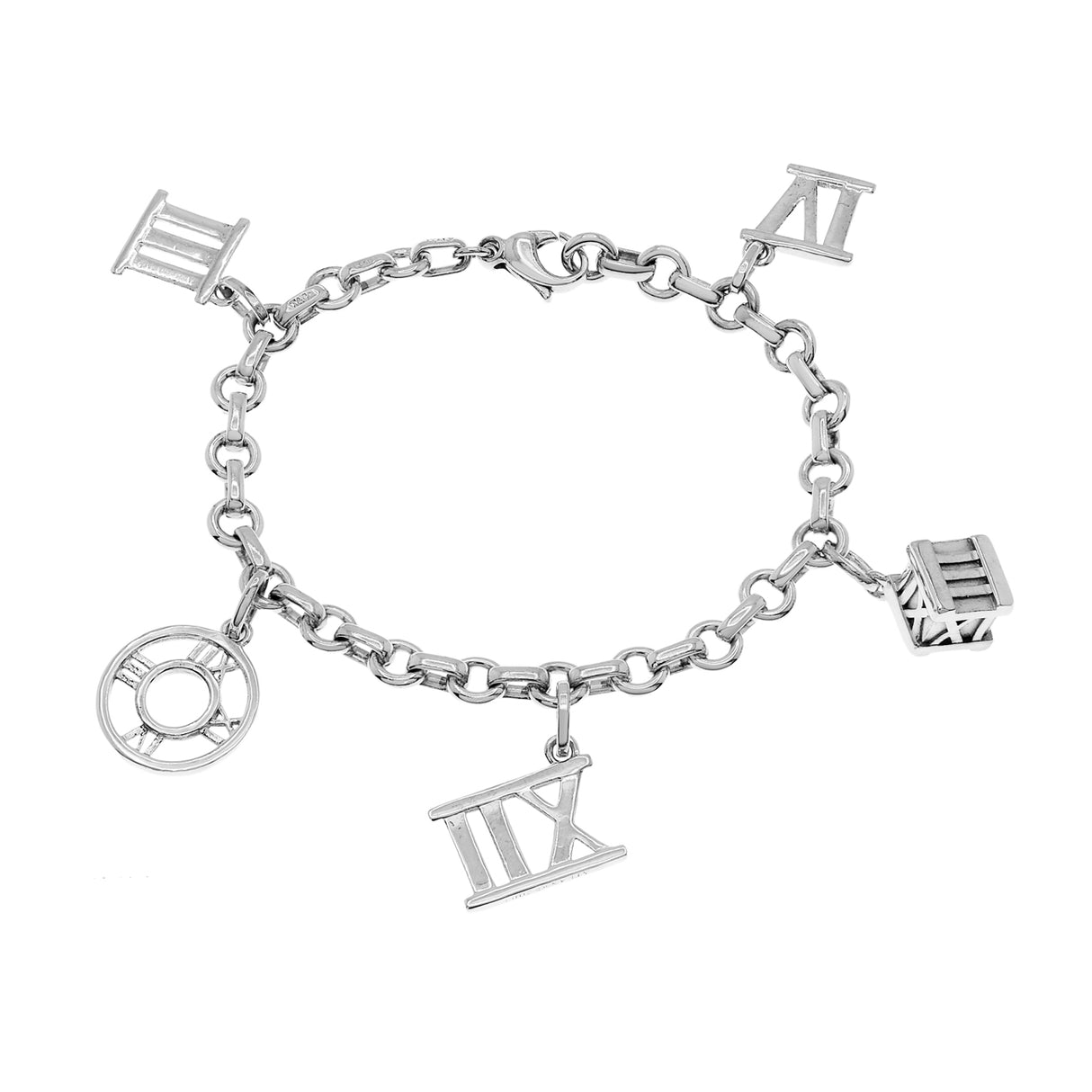 Tiffany & Co. Sterling Silver Atlas Charm Bracelet Designer Jewellery Tiffany and Co