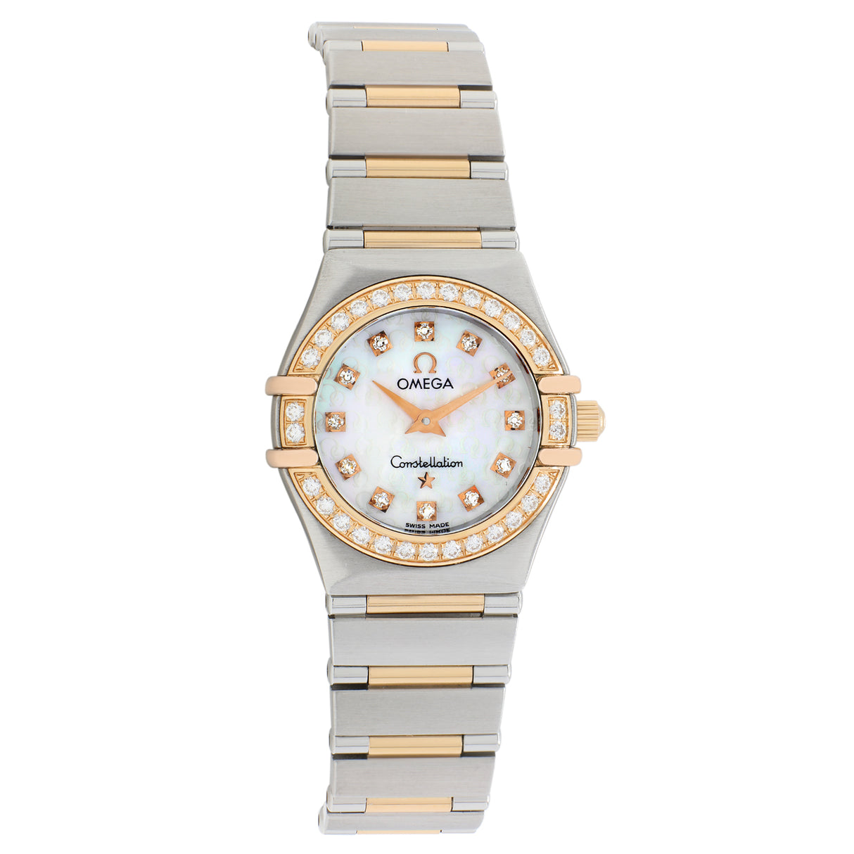 Omega Stainless Steel 18K Rose Gold Diamond Constellation 1360.75.00 Watches Omega