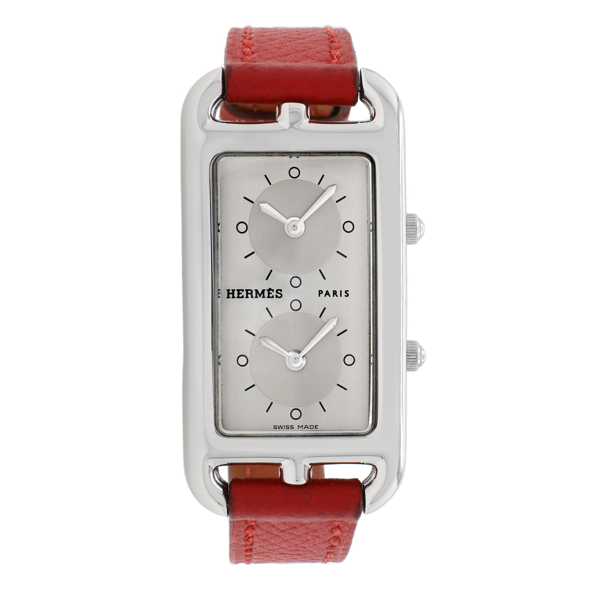 Hermes Stainless Steel Cape Cod Dual Time CC3-210 Quartz Watch Watches Hermes