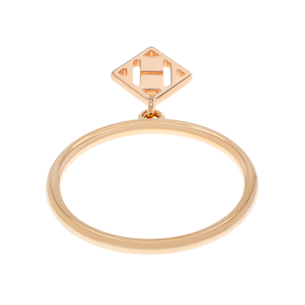 Hermes 18K Rose Gold Gambade H Ring Designer Jewellery Hermes