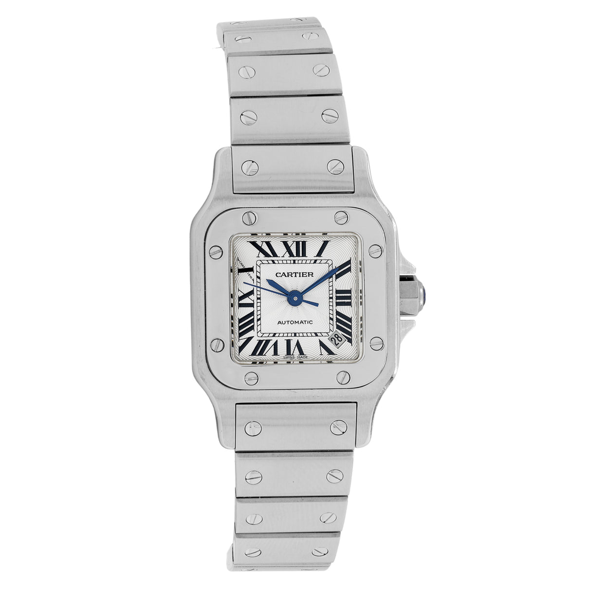 Cartier Stainless Steel Automatic Santos Galbee 2423 Watches Modaselle