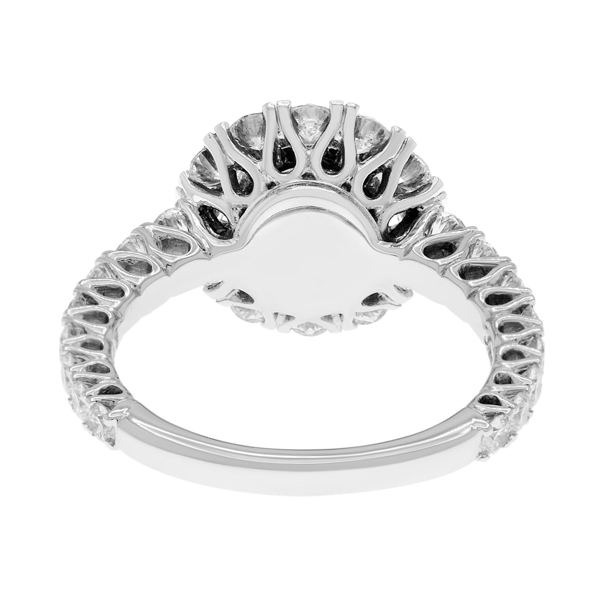 18K White Gold 1.78 Carat Halo Diamond Ring Fine Jewellery Modaselle