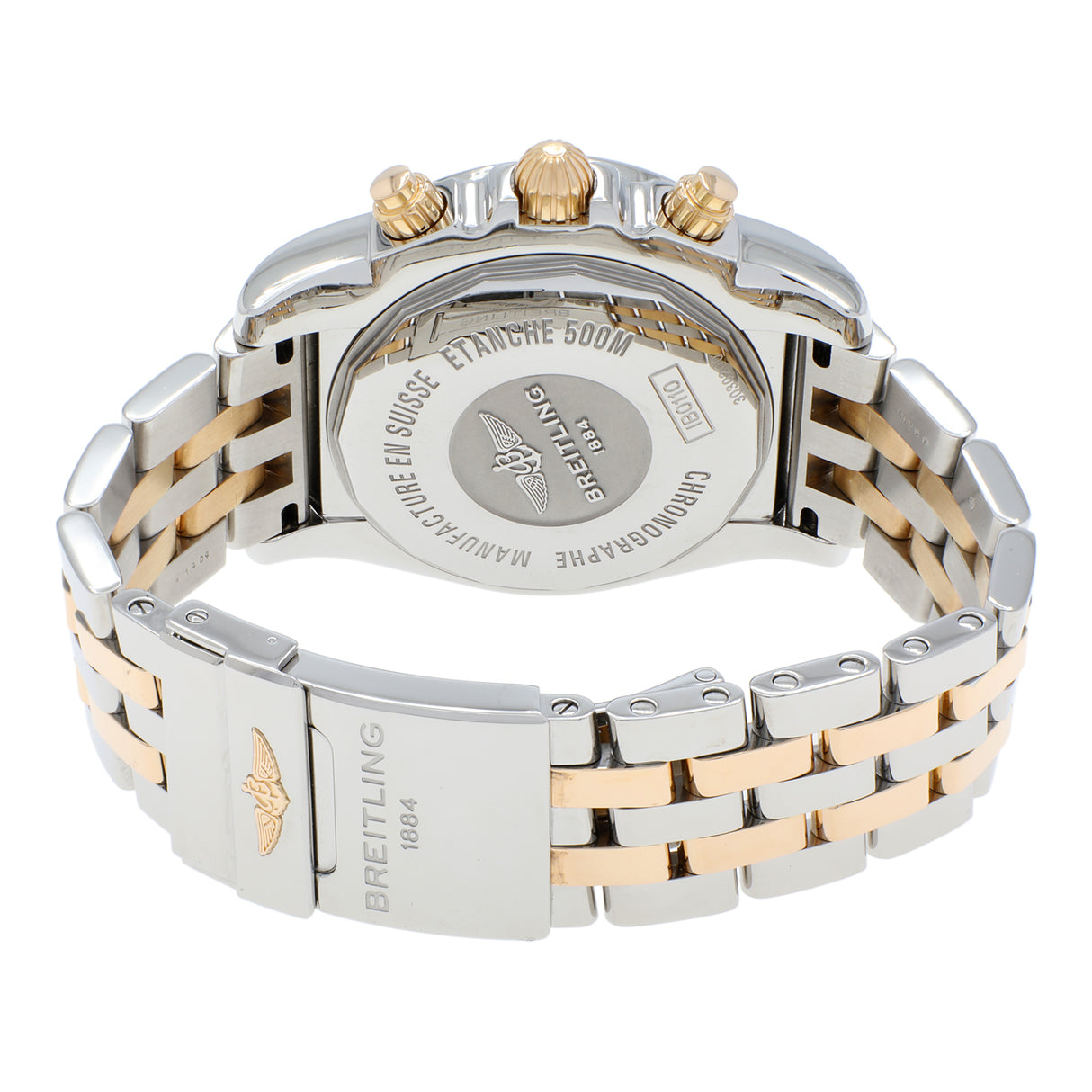 Breitling Stainless Steel 18K Yellow Gold Chronomat 44 IB0110 Watches Breitling