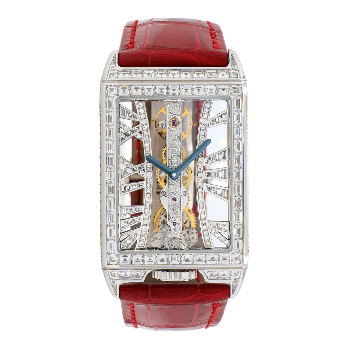 Corum 18K White Gold Diamond Golden Bridge B113/03306 Watches Corum