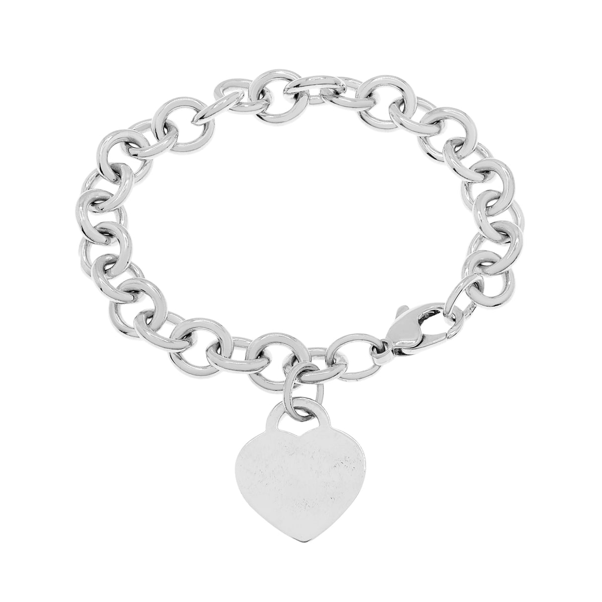 Tiffany & Co. Sterling Silver Heart Tag Charm Bracelet Designer Jewellery Tiffany and Co