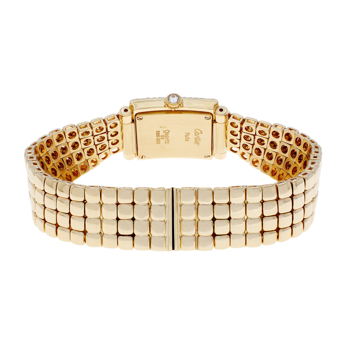 Cartier 18K Yellow Gold Diamond Trocadéro 6604 Watches Cartier