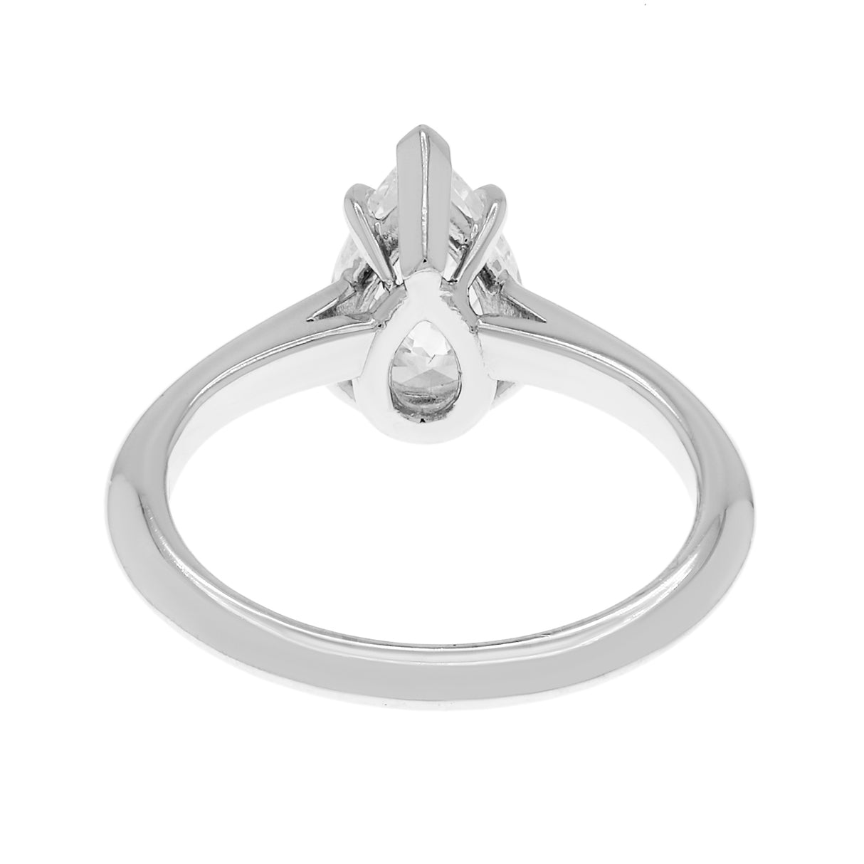 Platinum 1.30 Carat Pear Shape Diamond Solitaire Ring Fine Jewellery Modaselle